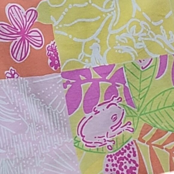 Lilly Pulitzer Multi Color Patchwork Pants Size 8-Vintage - Picture 12 of 16